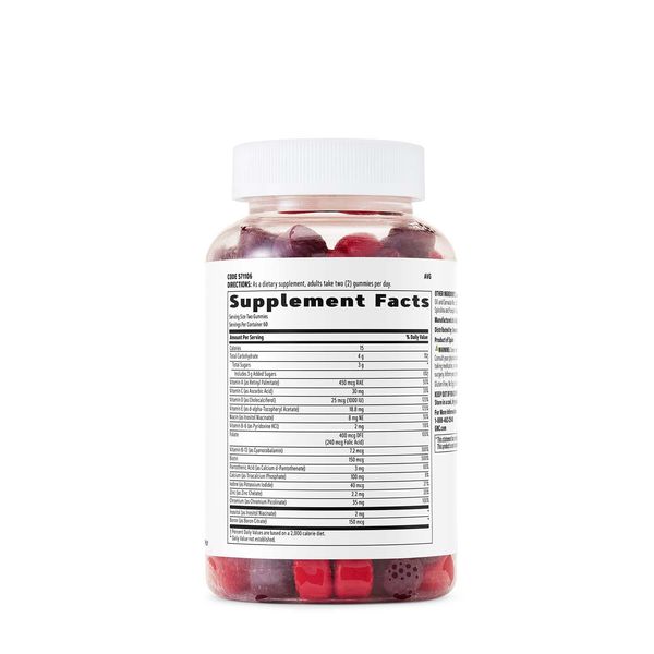 Poza produs GNC Women’s Multivitamin Gummy, Jeleuri cu Multivitamine pentru Femei cu Aroma de Fructe de Padure | 120 buc