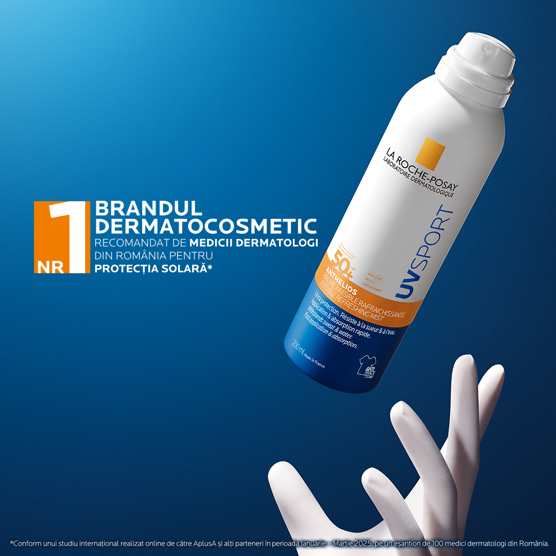 Poza produs Anthelios UVSport spray invizibil de corp SPF 50+, La Roche-Posay| 200 ml