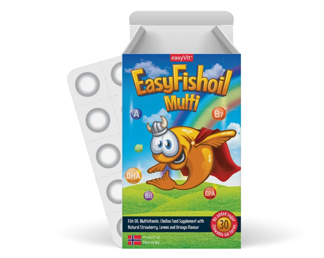 Poza produs Easy FishOil Multi pentru copii, Ropharma | 30 comprimate masticabile