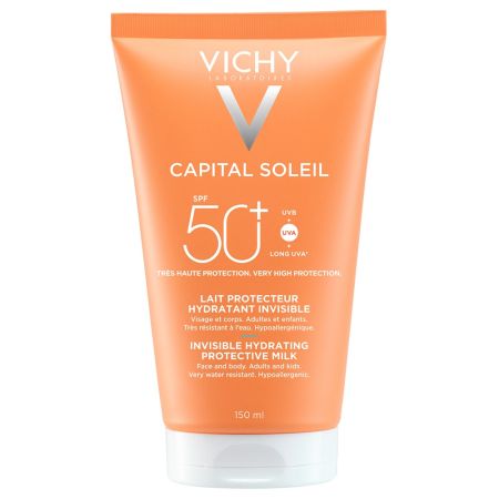 Poza produs Lapte hidratant pentru fata si corp SPF50+ Capital Soleil, Vichy | 150 ml