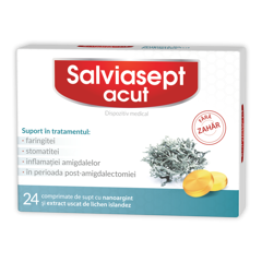 Salviasept Acut fara zahar, Zdrovit | 24 comprimate