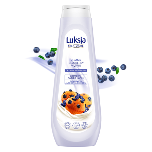 Poza produs Gel spuma de baie Luksja Silk & Care Yummy Blueberry Muffin, Luksja | 900 ml