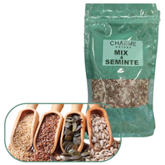 Mix 4 Seminte (in, susan, dovleac, floarea-soarelui), Phytopharm | 150 g