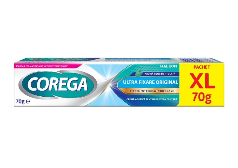 Poza produs Crema adeziva pentru proteza dentara Corega Ultra Fixare, Haleon | 70 g