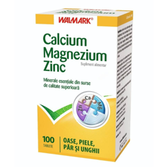 Calciu Magneziu Zinc, Walmark | 100 tablete