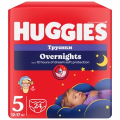 HUGGIES PANTS OVERNIGHTS NR.5 12-17KG X 24BUC
