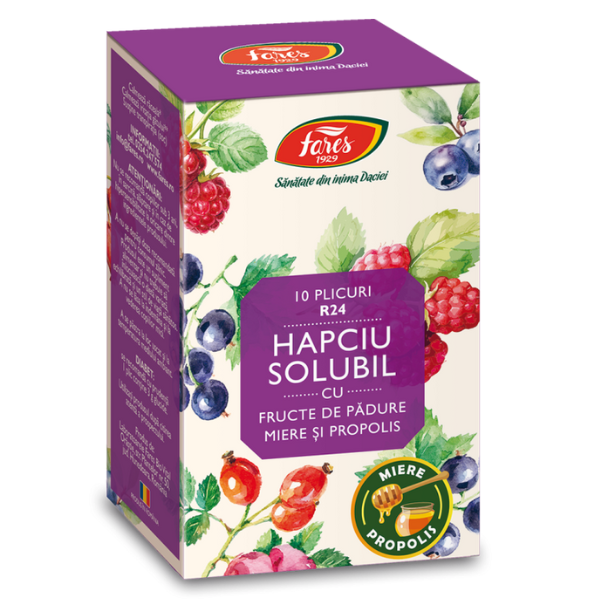 Poza produs CEAI HAPCIU SOLUBIL CU FRUCTE DE PADURE 10PLICURI  R24