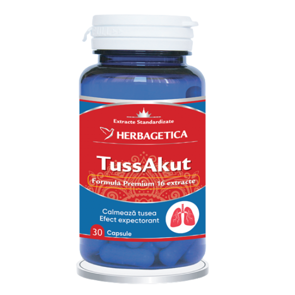 Poza produs TussAkut, Herbagetica | 30 capsule