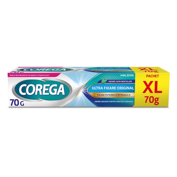 Poza produs Crema adeziva pentru proteza dentara Corega Ultra Fixare, Haleon | 70 g