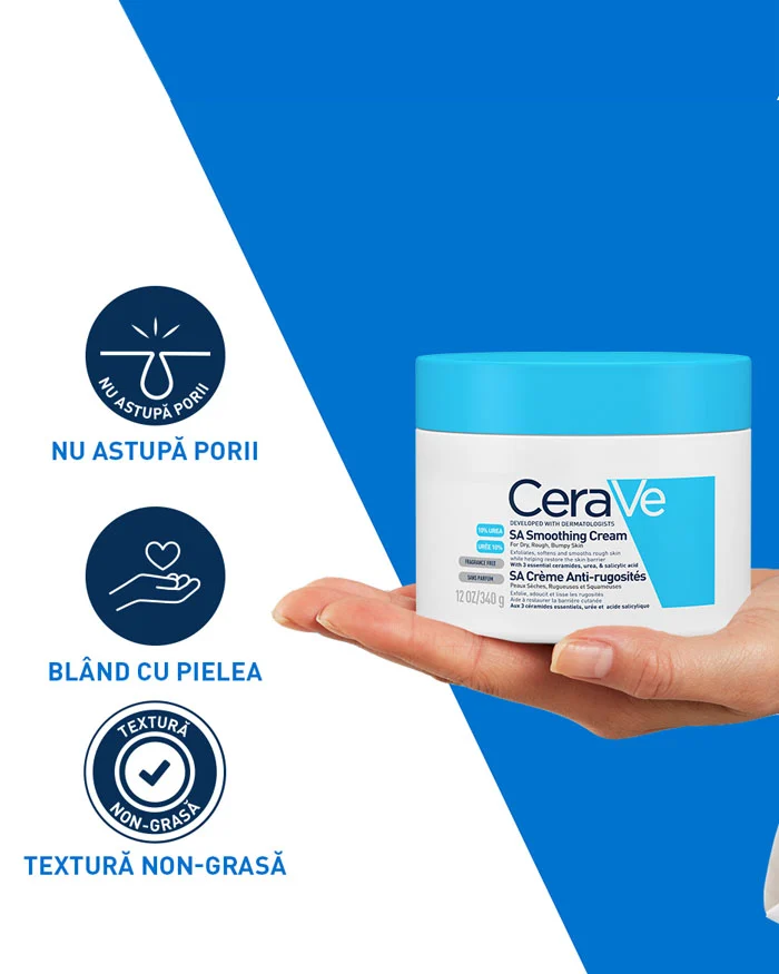 Poza produs Cerave sa crema hidratanta si exfolianta anti-rugozitati | 340 g