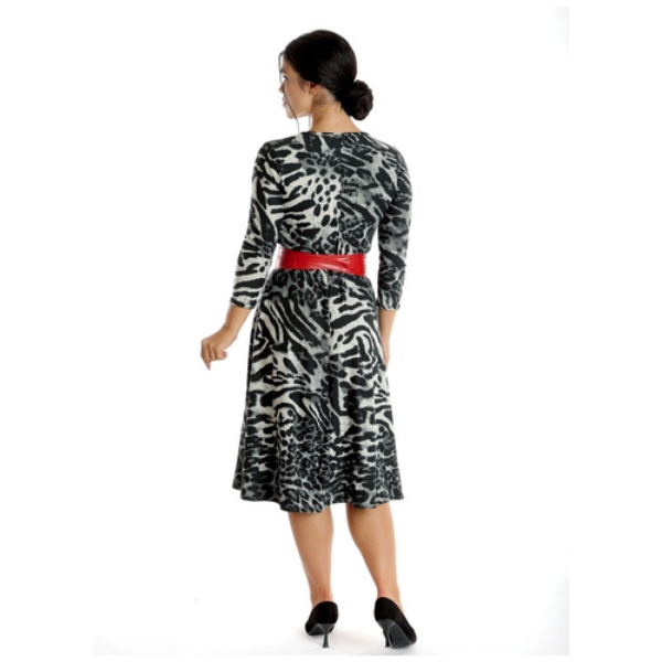 Poza produs Rochie dama CI23078 negru animal print, Cesy | marimea S