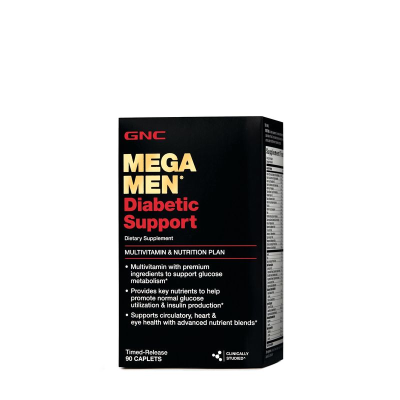 Poza produs GNC Mega Men Diabetic Support, Multivitamine Pentru Barbati Diabetici | 90 tb