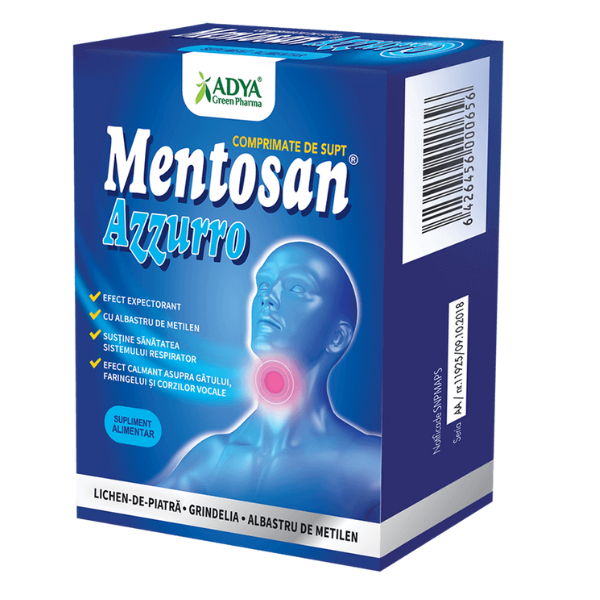 Poza produs Mentosan Azurro, Adya Green Pharma  | 21 comprimate