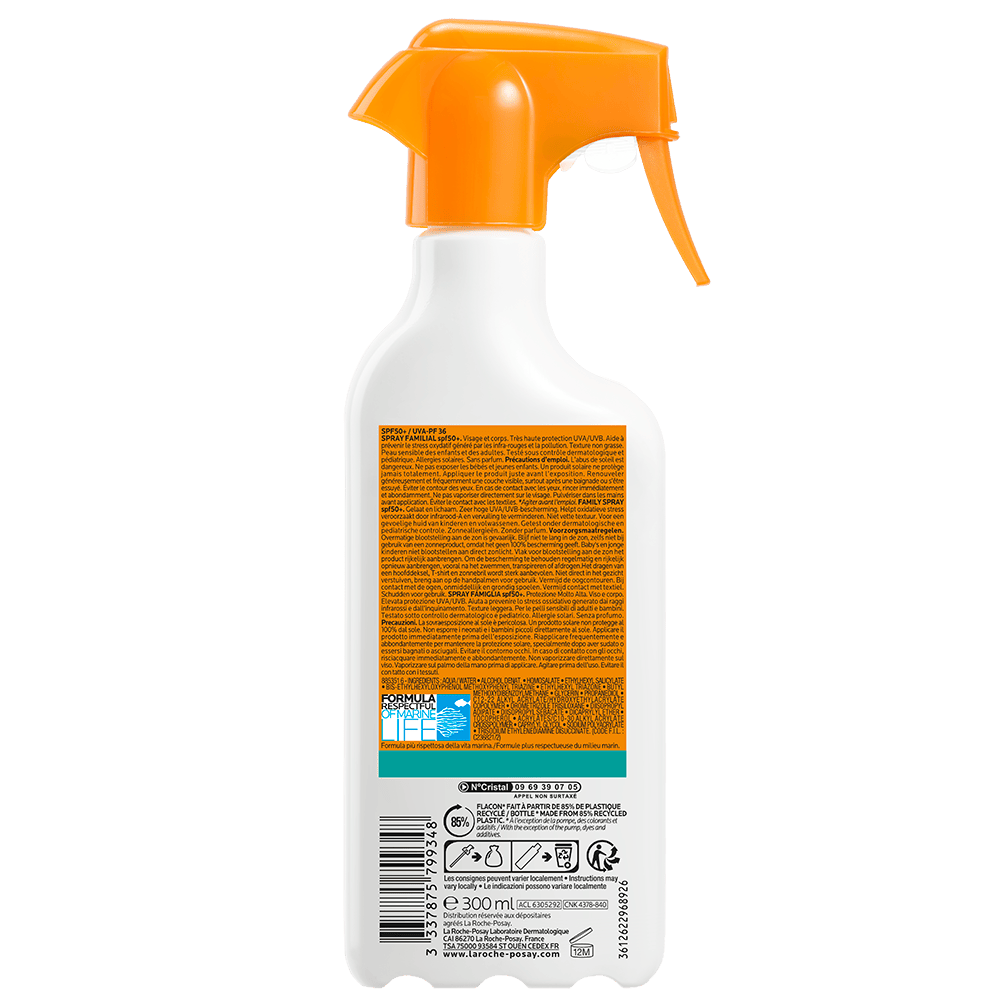 Poza produs Anthelios Family spray de corp SPF 50+, La Roche-Posay | 300 ml