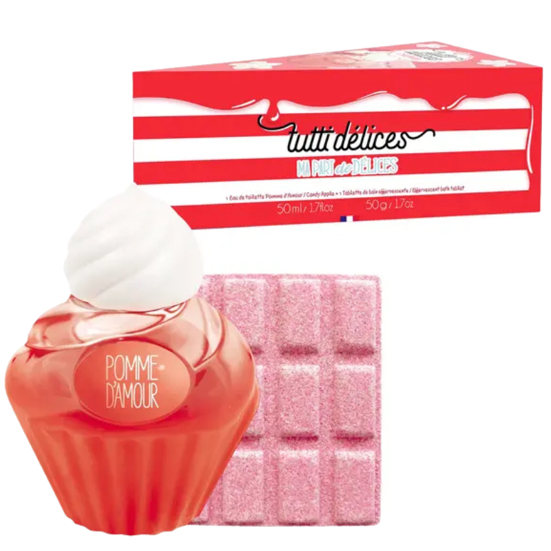 Poza produs Set cadou dama Tutti Delices Pomme D'Amour, Corania | EDT 50 ml + tableta efervescenta baie