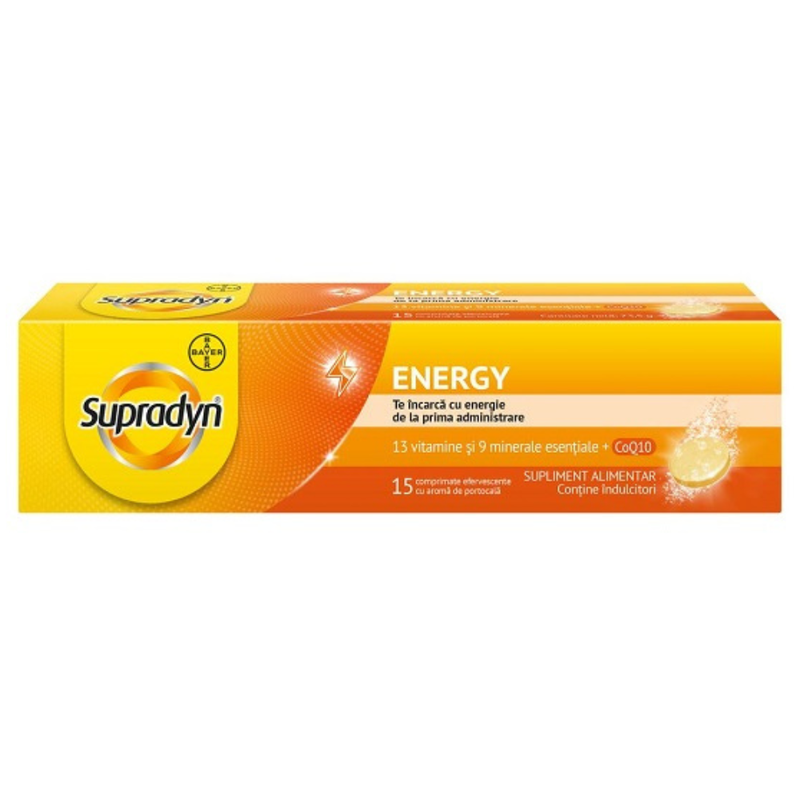 Poza produs Supradyn Energy cu Coenzima Q10 | 15 comprimate efervescente