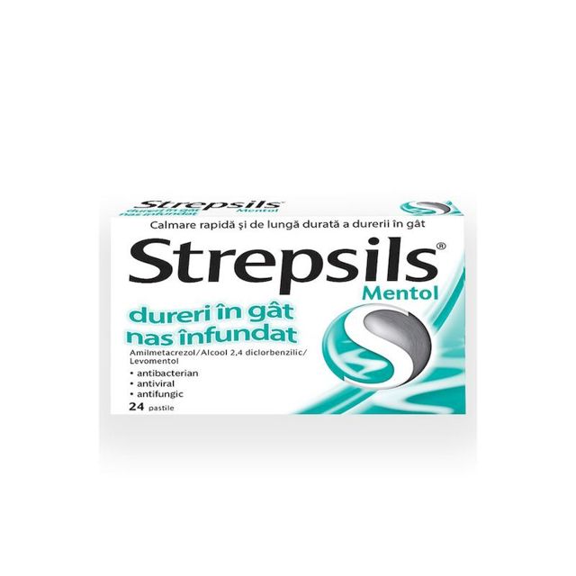 Poza produs Strepsils Mentol, Reckitt Benckiser | 24 pastile