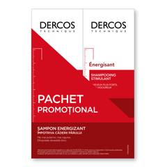 Pachet sampon energizant barbati 1+1 Dercos, Vichy | 2 x 200 ml