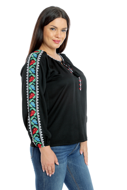 Poza produs Ie broderie dama DI22IE73 negru/floral traditional, Dress to Impress | marimea 36/38