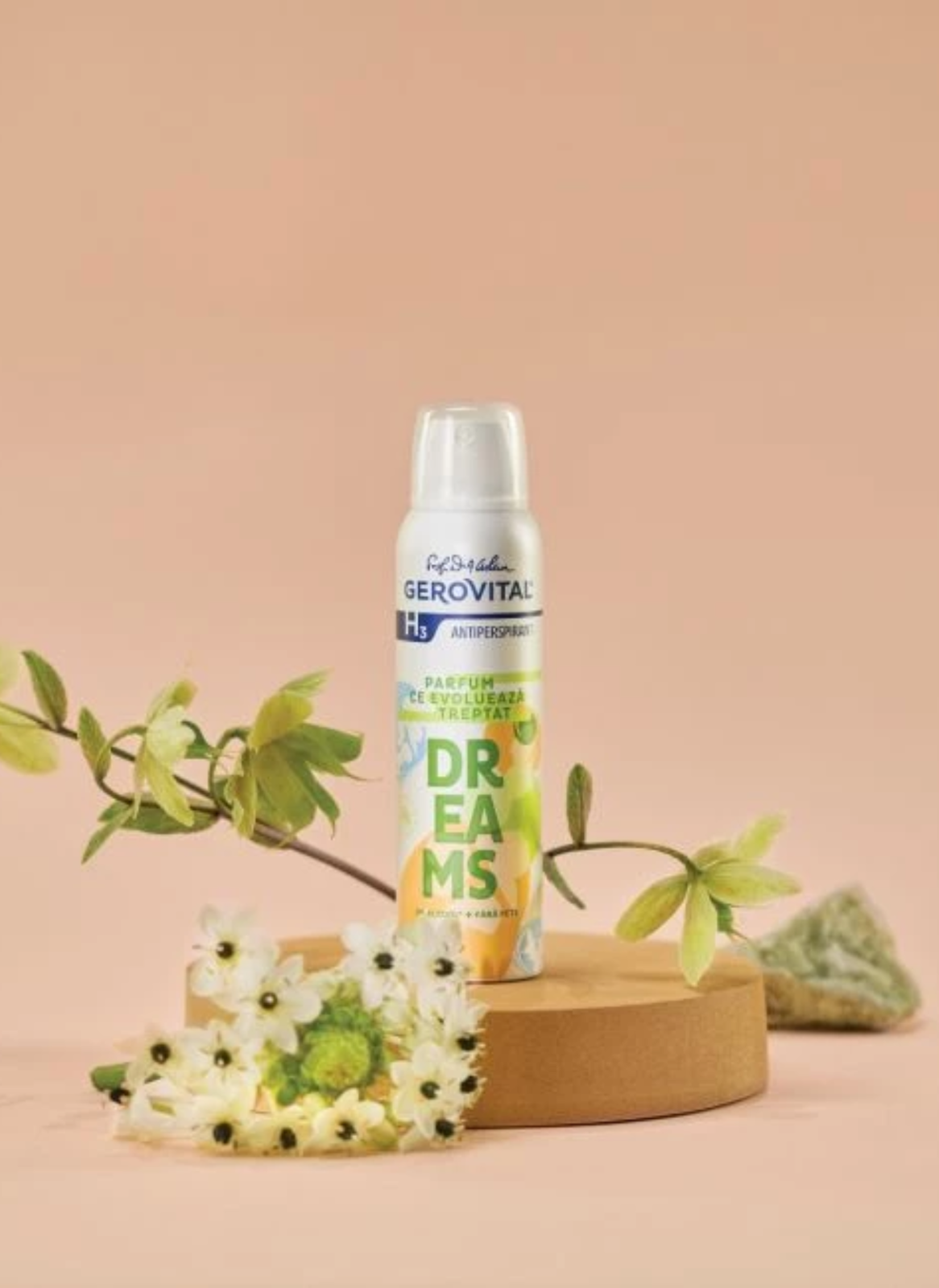 Poza produs Deodorant antiperspirant Dreams Gerovital H3, Farmec | 150 ml