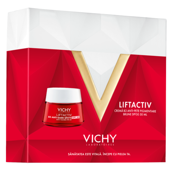 Poza produs Xmas Pachet crema de zi antirid SPF50 Liftactiv B3, Vichy | 50 ml