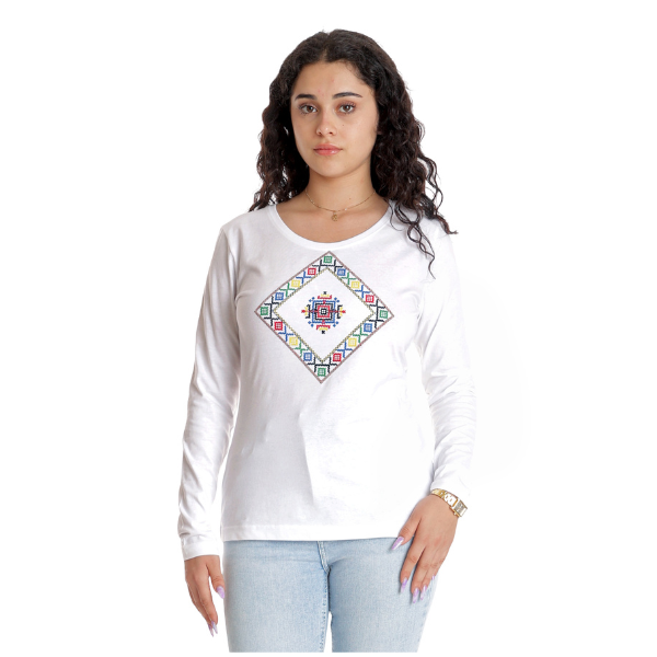 Poza produs Bluza broderie dama DT24BB03 alb traditional, Dress to Impress | marimea XL