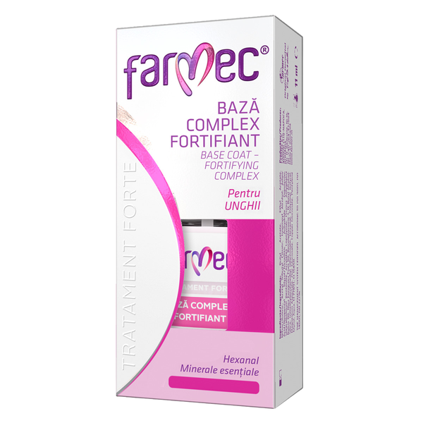 Baza Complex Fortifiant cu Hexanal, Uleiuri vegetale și MgCuZn, Farmec Tratament Forte | 11 ml  — poza produs 2/2