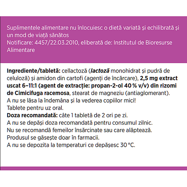 Remifemin, Schaper&Brummer | 60 tablete — poza produs 2/2