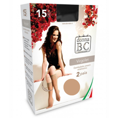 Sosete dama 3/4 VIRGOLET 15 DEN Bej, Calze BC