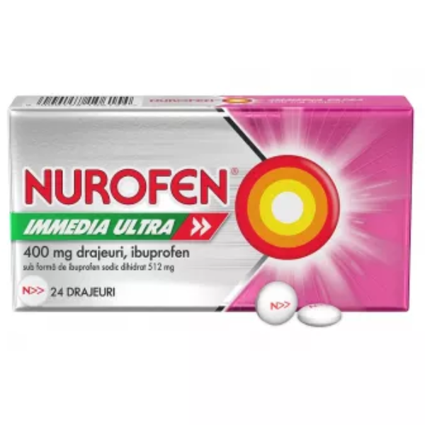 Poza produs Nurofen Immedia Ultra 400 mg, Reckitt Benckiser | 24 drajeuri