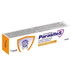 Crema protectiva antimicrobiana cu permetrina 5% ParasiteS Santaderm, Viva Pharma | 50 ml