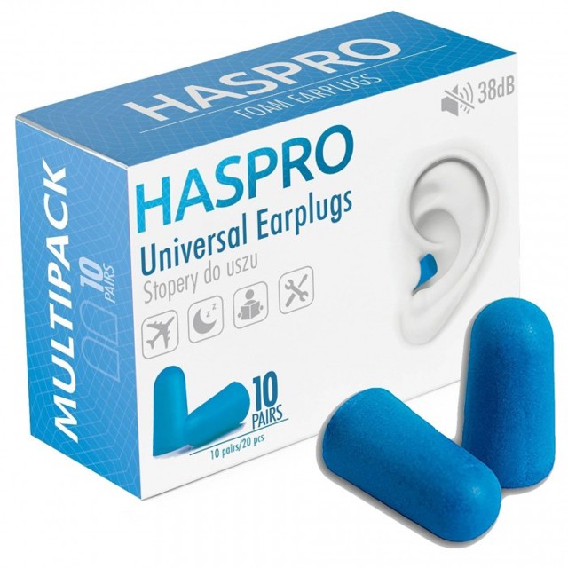 Poza produs Dopuri de urechi de culoare albastra, Haspro | 20 bucati