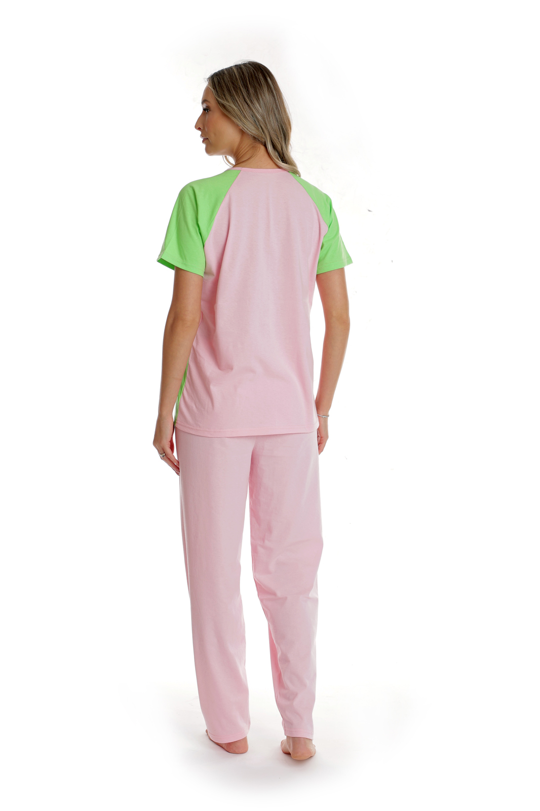 Pijama dama AP2519 roz/vernil, Andana | marimea S — poza produs 3/3