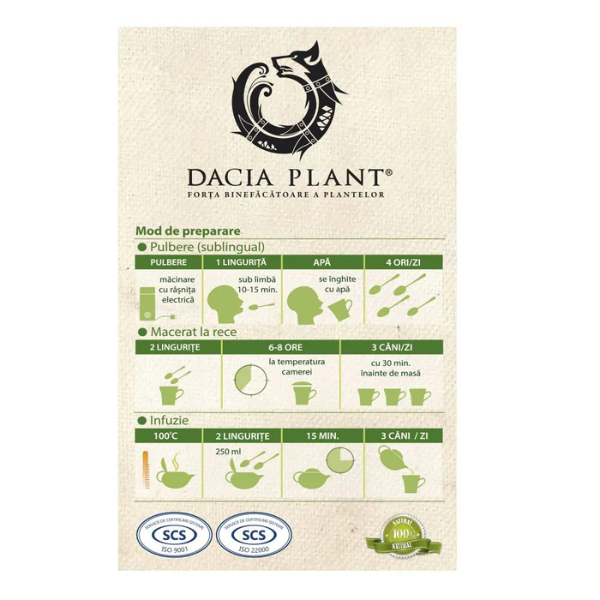 Poza produs Ceai Bitter Suedez, Dacia Plant | 50 g