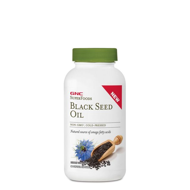 Poza produs GNC SuperFoods Black Seed Oil, Ulei din Seminte de Chimen Negru | 90 cps