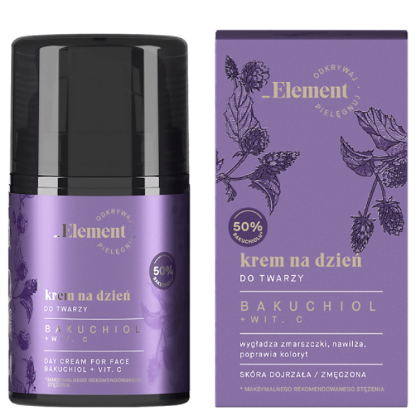 Poza produs Crema anti-rid de zi cu Bakuchiol si Vitamina C Element, Green Pharmacy | 50 ml