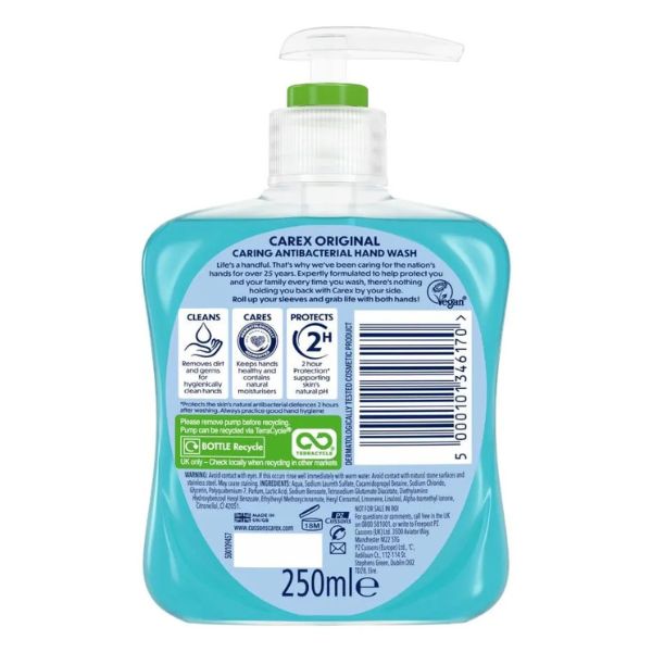 Poza produs Sapun lichid antibacterian CAREX Original, Luksja | 250 ml