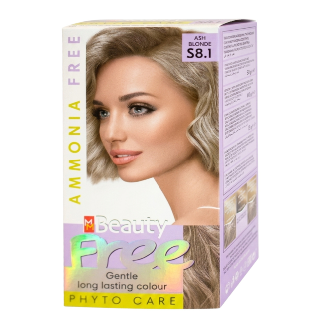 Poza produs Vopsea de par fara amoniac S8.1 Blond cenusiu, MM Beauty Free| 110 g