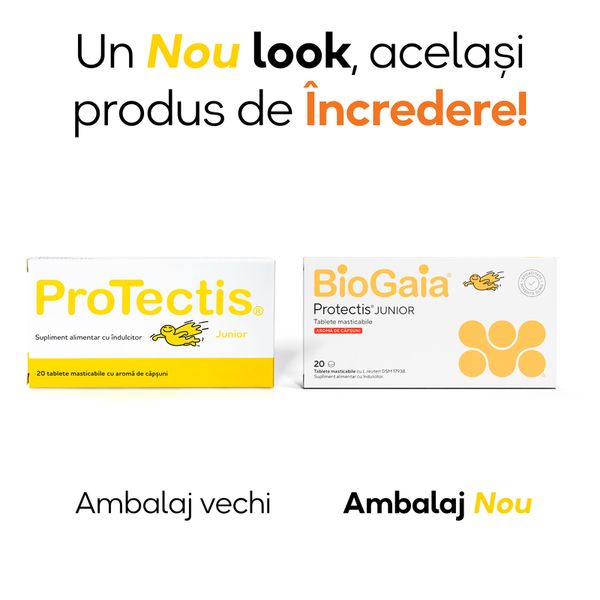 Poza produs Protectis cu aroma de capsuni | 20 comprimate masticabile