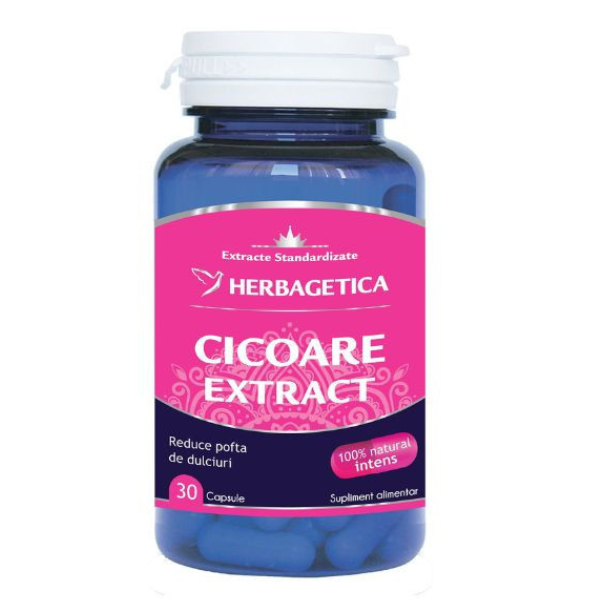 Poza produs Cicoare Extract, Herbagetica | 30 capsule
