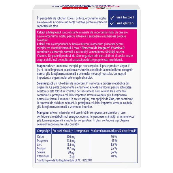Calciu + Magneziu + Zinc + Seleniu, Doppelherz Aktiv | 30 comprimate — poza produs 2/4