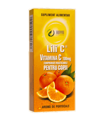 Vitamina C 100 mg pentru copii cu aroma de portocala, Lili C, Adya Green Pharma | 30 comprimate