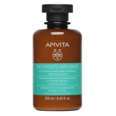 Sampon pentru radacini grase si varfuri uscate, Apivita  | 250 ml