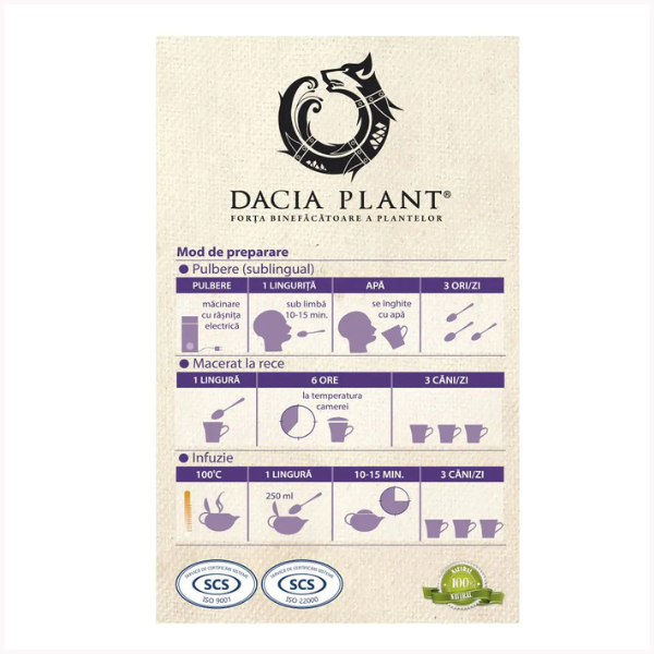 Poza produs Ceai Verde, Dacia Plant | 50 g