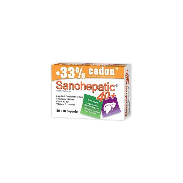 Poza produs Sanohepatic 40+ 33% cadou | 40 capsule