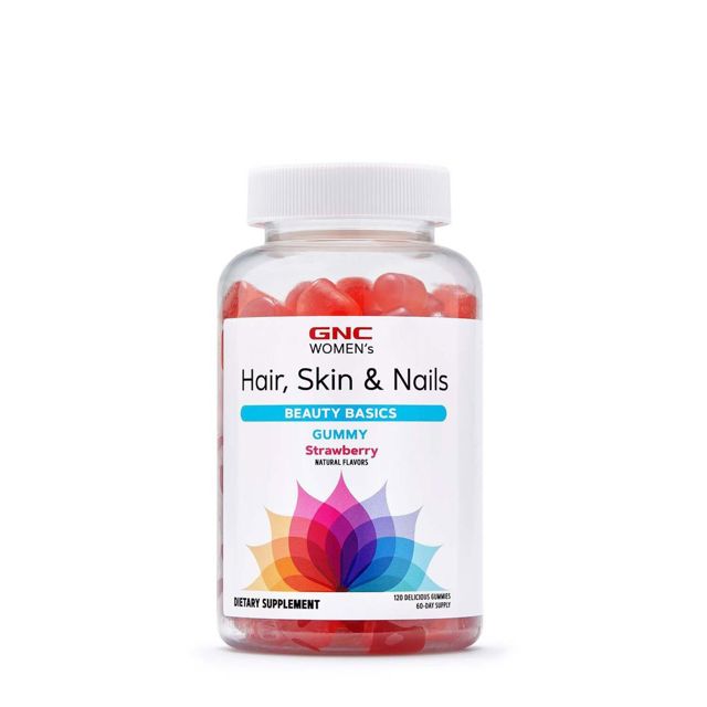 Poza produs GNC Women’s Hair, Skin & Nails Formula, Formula pentru Par, Piele si Unghii, Jeleuri cu Aroma de Capsuni | 120 jeleuri