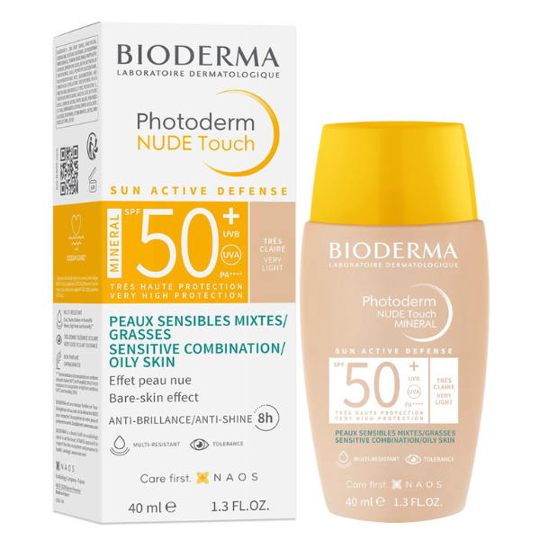 Poza produs Fluid Nude Touch Mineral SPF50+ Photoderm Tres Claire, Bioderma | 40 ml