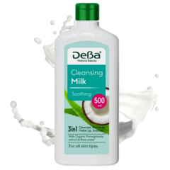 Lapte demachiant calmant DEBA Natural Beauty, Rubella | 500 ml
