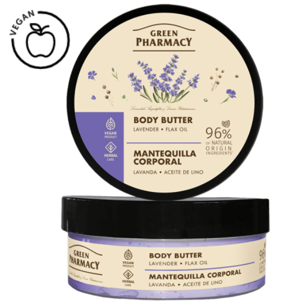 Poza produs Unt de corp Lavanda si Ulei de In, Green Pharmacy | 200 ml
