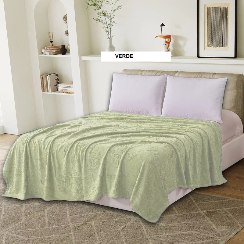Poza produs Patura UNI FLUTURI verde 200x230 cm, Ralex | 1 buc